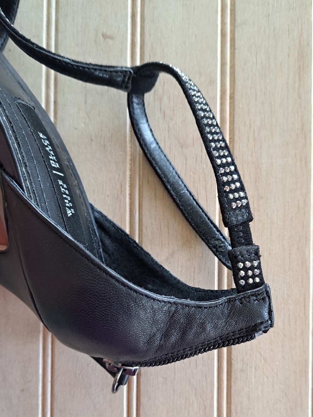 White House Black Market Rhinestone T-Strap Pointed Toe Stiletto Heels - Picture 4 of 13
